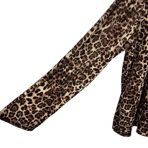 BADGLEY MISCHKA STUDIO CHEETAH LEOPARD SOFT FUZZY MATCHING PAJAMA PJ SET - Picture 10 of 14